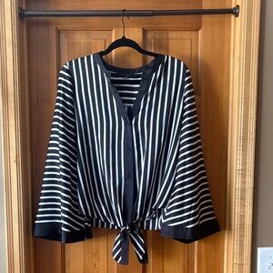 Halogen Monochrome Striped Blouse